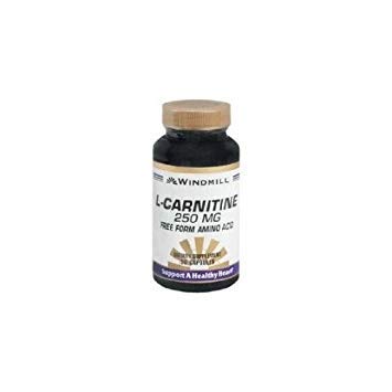 Windmill L-Carnitine 250 mg Capsules 50 CP - Buy Packs and SAVE (Pack of 2)