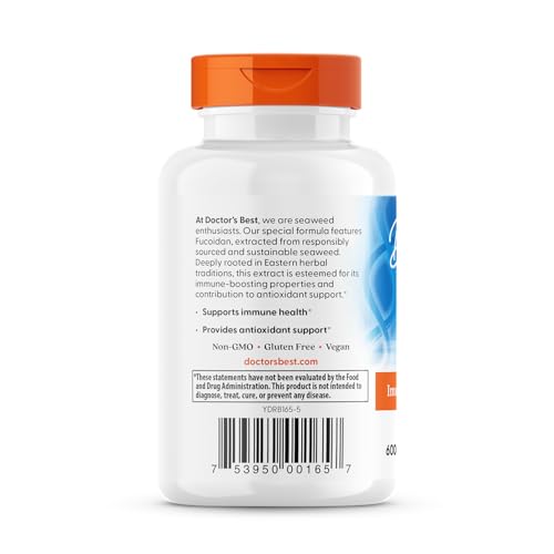Doctor's Best Fucoidan 70%, Non-GMO, Vegan, Gluten Free, 60 Count