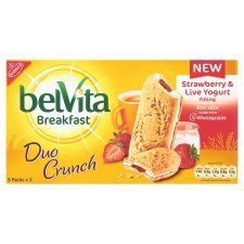 Belvita Breakfast Duo Crunch Strawberry Live Yogurt Biscuits 253G