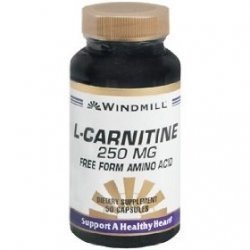 Windmill L-Carnitine 250 mg Capsules 50 Count (2 Pack)