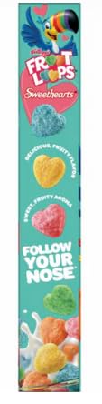 Froot Loops Sweethearts Breakfast Cereal Valentine Edition 87 oz box 3 boxes 261 total oz Angry Goat Goods fridge decoration included