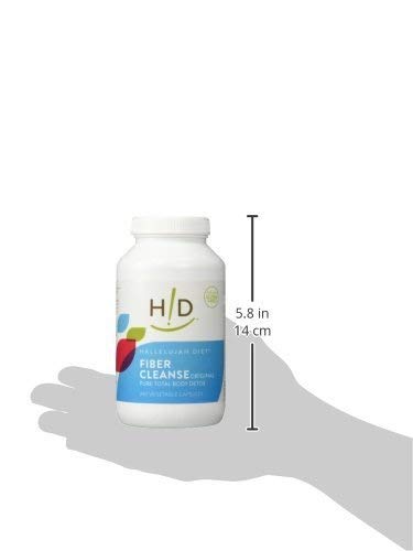 Hallelujah Diet Fiber Cleanse - Psyllium and Flax Seed-Based Capsules, Helps Eliminate Toxins and Restore Optimal Bowel Function, Natural Colon Cleanse Supplement - (240 Count)