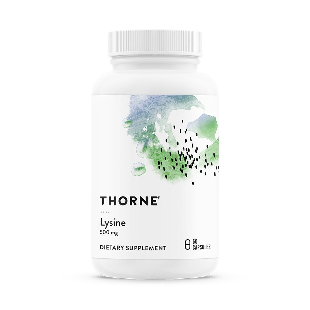 THORNE Lysine - Essential Amino Acid for Skin Health, Energy Production, and Immune Function* - 500 mg - 60 Capsules