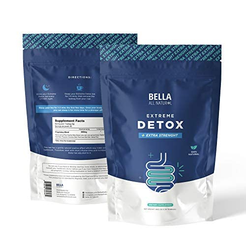 Bella All Natural Extreme Detox Tea - Body Cleanse, Colon Cleanser & Detox, Natural Herbs, 3.17 Ounce