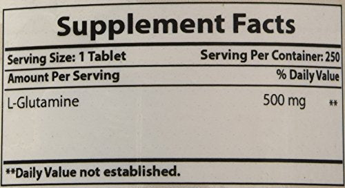 Best Naturals L-Glutamine 500 mg 250 Tablets