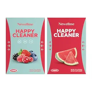 Happy Cleaner Superfood Powder – Sugar-Free Berry & Watermelon Drink Mix, Antioxidant & Digestion Support, Vegan, Non-GMO, Gluten-Free, 28 Packets