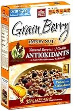 Grain Berry Whole Grain HONEY NUT Toasted Oats Cereal with Antioxidants 12 oz box 3 Pack by Silver Palate3