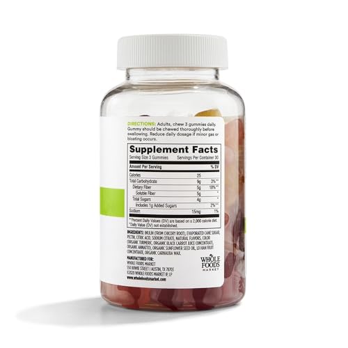 365 by Whole Foods Market, Fiber Gummy, 90 Count
