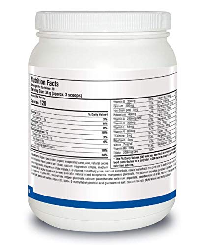 Biotics Research NutriClear Chocolate -Chocolate Powder. Nutritional Support for Detoxification and Metabolic Clearing. Healthy Body Composition. 17 g Organic Pea Protein Per Serving 24 Oz
