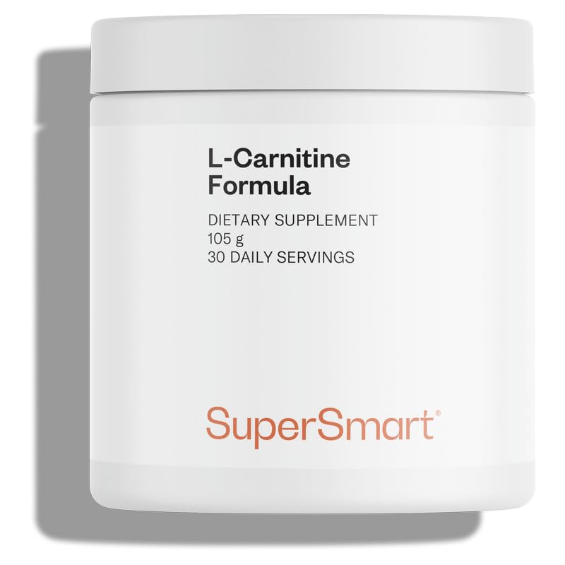 Supersmart - L-Carnitine Formula - with Acetyl & Tartrate - Amino Acids - Muscle Recovery & Sport Performance Supplement | Non-GMO & Gluten Free - 105 g