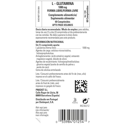 Solgar L-Glutamine 1000 mg, 60 Tablets - Natural Muscle Food - Promotes Gastrointestinal (GI) Health - Supports Brain Health - Non-GMO, Vegan, Gluten Free, Dairy Free, Kosher - 30 Servings