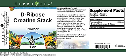 Terravita D-Ribose Creatine Stack Powder (1 oz, ZIN: 513917)