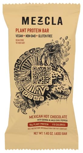 Mezcla Plant Protein Bars Vegan Gluten Free Snacks 2 of Each Flavors Japanese Matcha Vanilla Peruvian Cocoa Peanut Butter Mexican Hot Chocolate Canadian Maple Blueberry 140 oz x 8