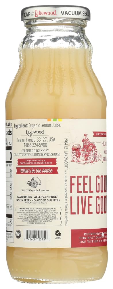 LAKEWOOD JUICE LEMON PURE ORG 125 FO by Lakewood