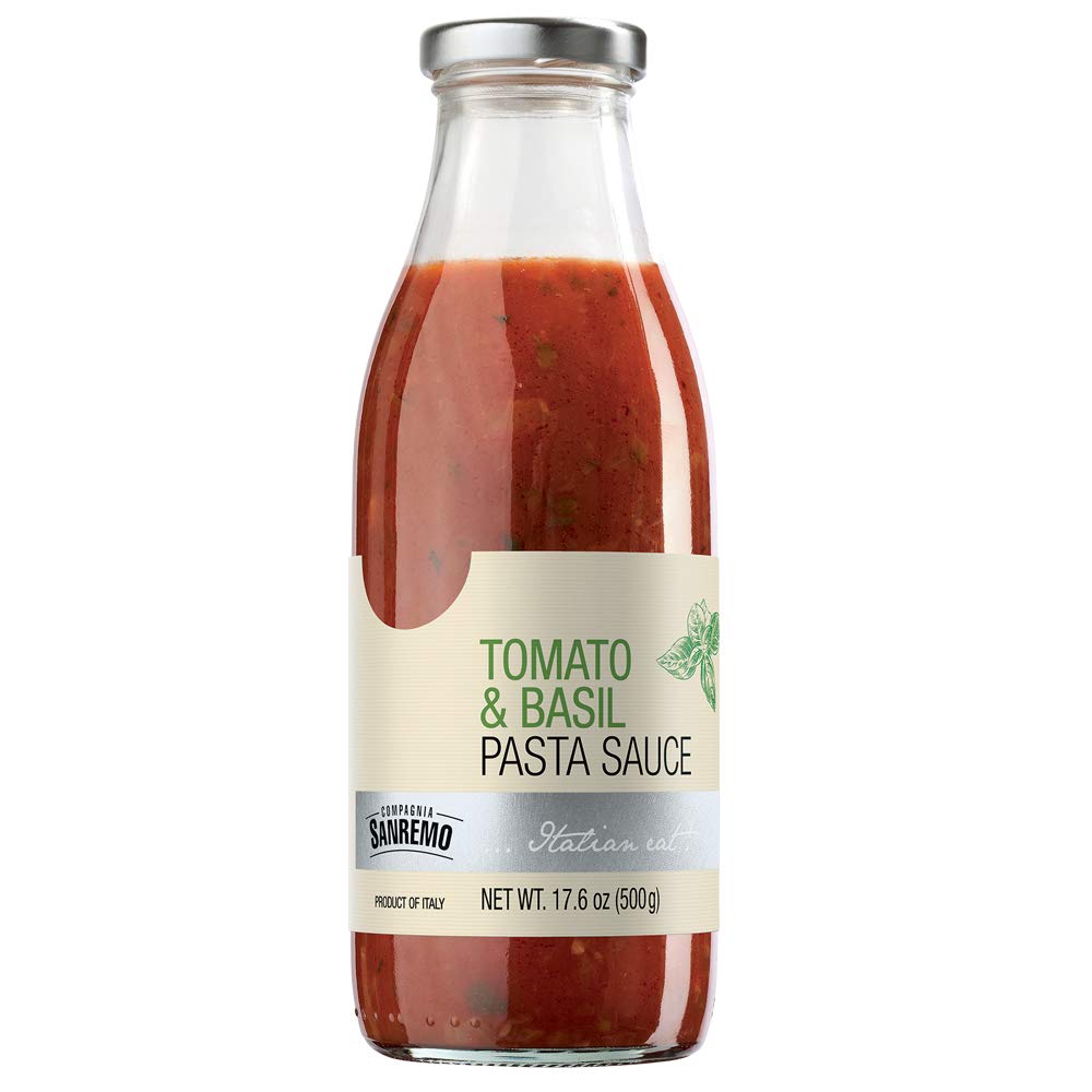 Compagnia Sanremo Sauce Italian Fresh Tomato Basil Pasta Sauce 100 Fresh Italian Ingredients NonGMO 176 Oz Pack Of 1 Product Of Italy