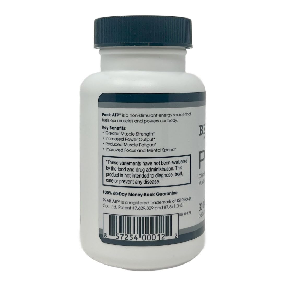 Beverly International Peak ATP® - Unlock Your Competitive Edge - PRE-Workout. Non-Stimulant Energy Source. Fuels Your Muscle. Increase Power, Strength, Muscle Mass, Reduce Fatigue, 30 Caps