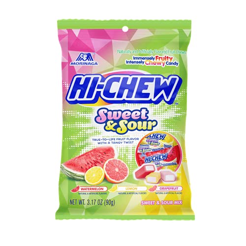 Hi Chew Candy 2 Different Flavors Fantasy Mix and Berry Mix Fruity Chewy Japanese Candy Variety Pack of 2 Tropical Sour Mix