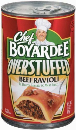 Chef Boyardee Big Beef Ravioli Overstuffed 15oz Can Pack of 6