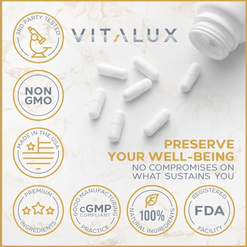 VITALUX || #1 Rated Premium Colon Cleanse & Detox || Enhance Digestion, Gut Health, Decrease Bloating | Ultra Dosed Formula w/ 10 Powerful Ingredients | 3rd Party Tested + USA Made - 60 Capsules