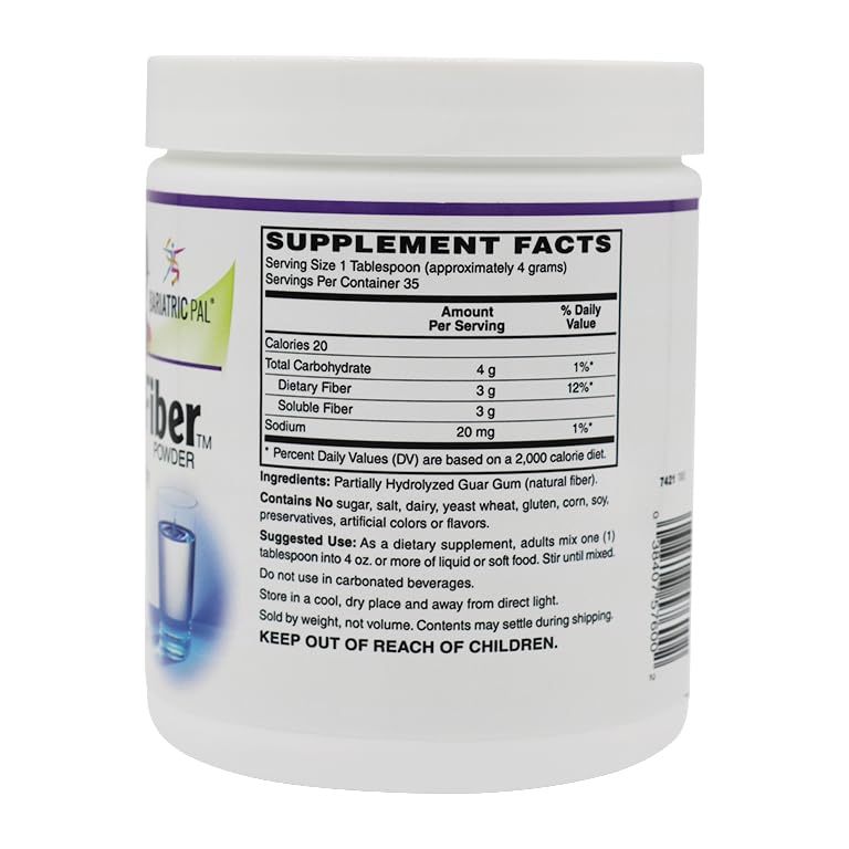 BariatricPal ClearFiber™ 5oz Powder Dissolves Clearly with No Grit, Thickening, or Flavor! (35 Serving Tub)
