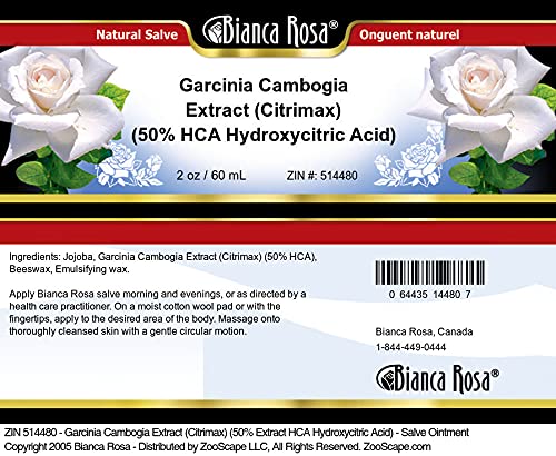 Bianca Rosa Garcinia Cambogia Extract (Citrimax) (50% HCA Hydroxycitric Acid) - Salve Ointment (2 oz, ZIN: 514480)