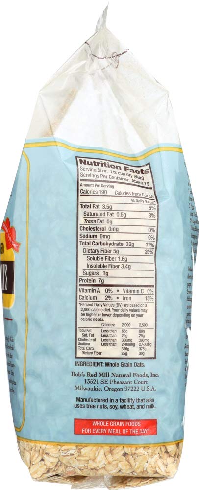 Bobs Red Mill Rolled Oats Regular 32 oz
