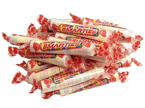 Smarties Candy Rolls Bulk 8 LB Original Flavor Smarties Hard Candy Rolls Bulk Candy Red Candy Individually Wrapped Candy Hard Candy Bulk Assorted Fruit Flavor Smartees Queen Jax