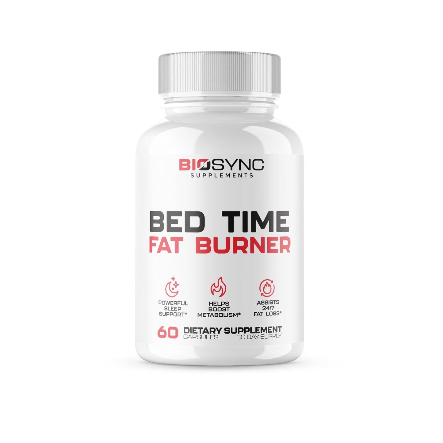 BioSync Night Time Fat Burner | Weight Loss Pills for Women + Sleep Aid | Appetite Suppressant, Shred Calories | Powerful Sleep & Mood Support | Extra Strength Weight Loss Diet Pills - 60 Capsules