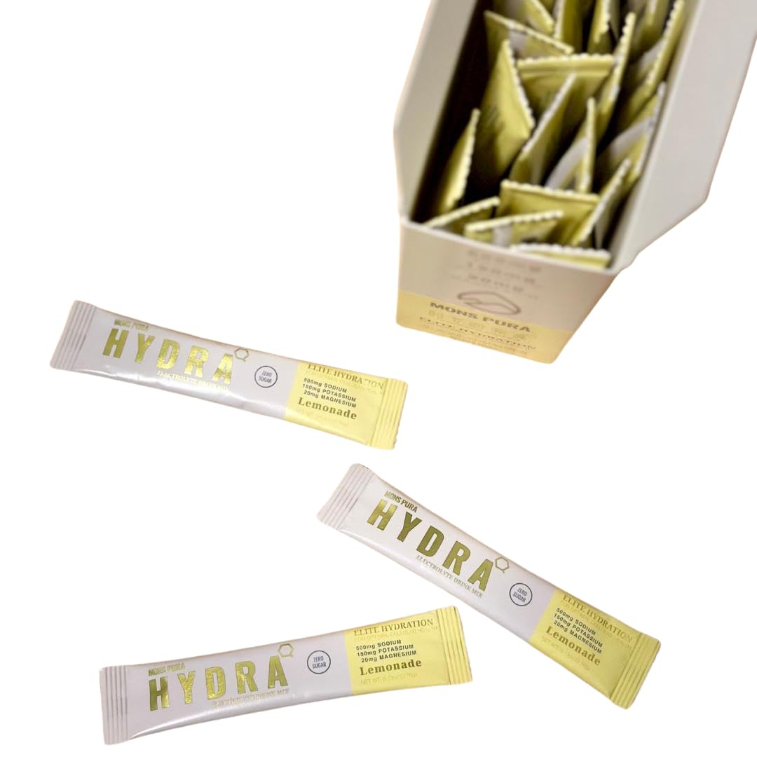 Mons Pura Hydra Lemonade Electrolyte Drink Mix 30 Count
