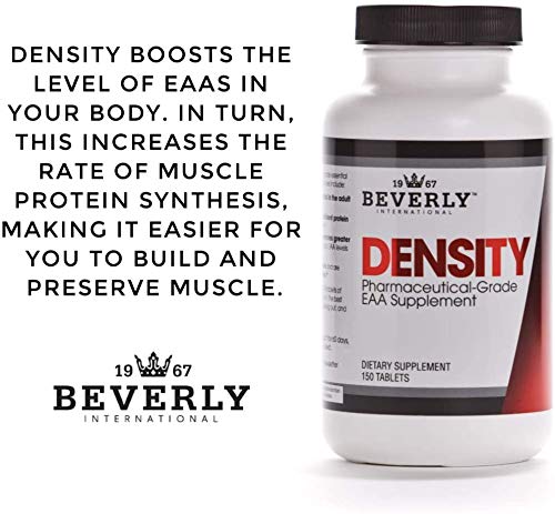 Beverly International Density, 150 Tablets. Essential Amino Acids (EAAs). Boost Your Body's EAAs and Build Muscle Easier with Density. Complete and Balanced Formula. Unlock Your Vegan Potential