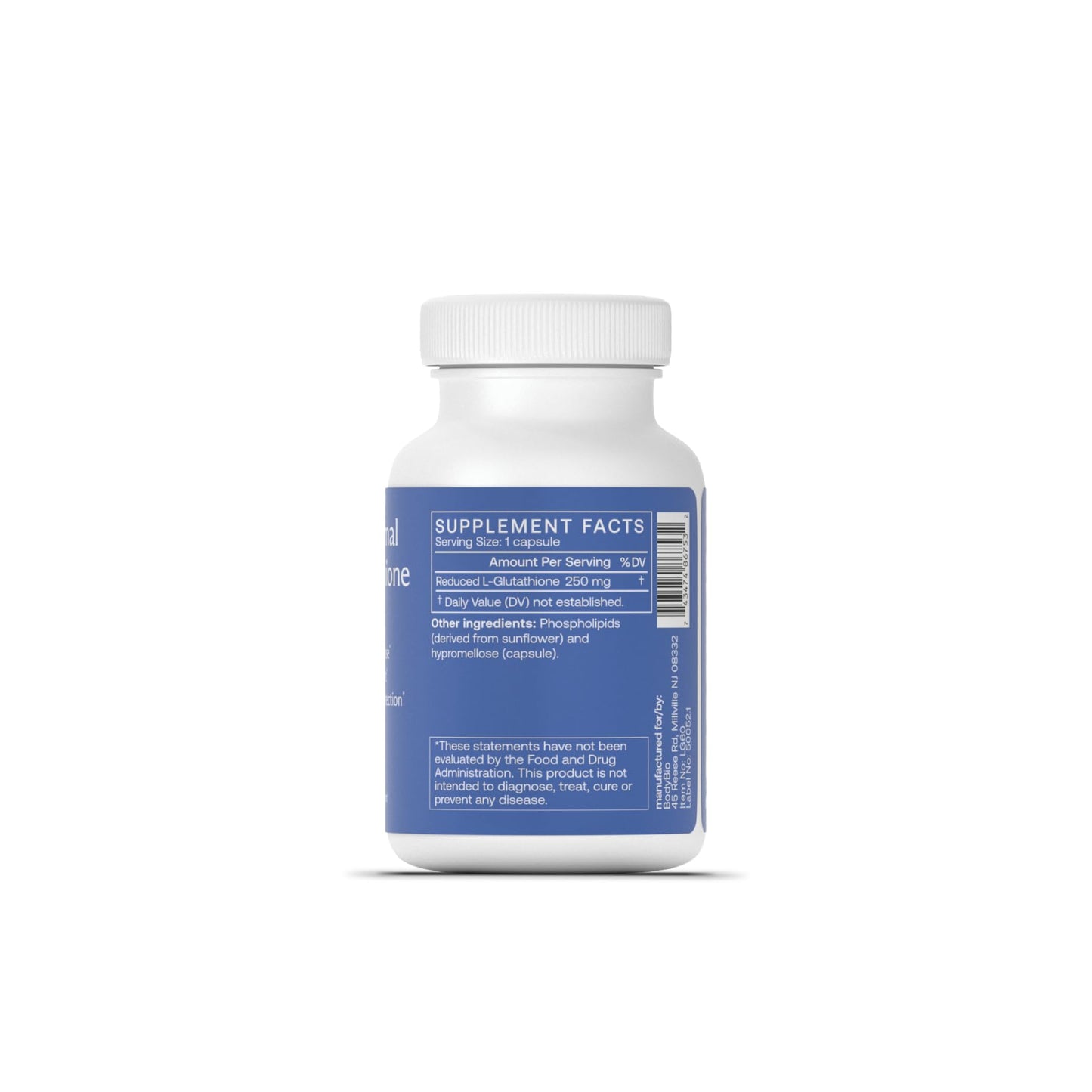 BodyBio Liposomal Glutathione | Body’s Most Powerful Antioxidant | Master Detoxification | Colon Cleanse| Optimal Cell Protection for Immune Defense | Enhanced Liposomal Absorption | 60 Capsules