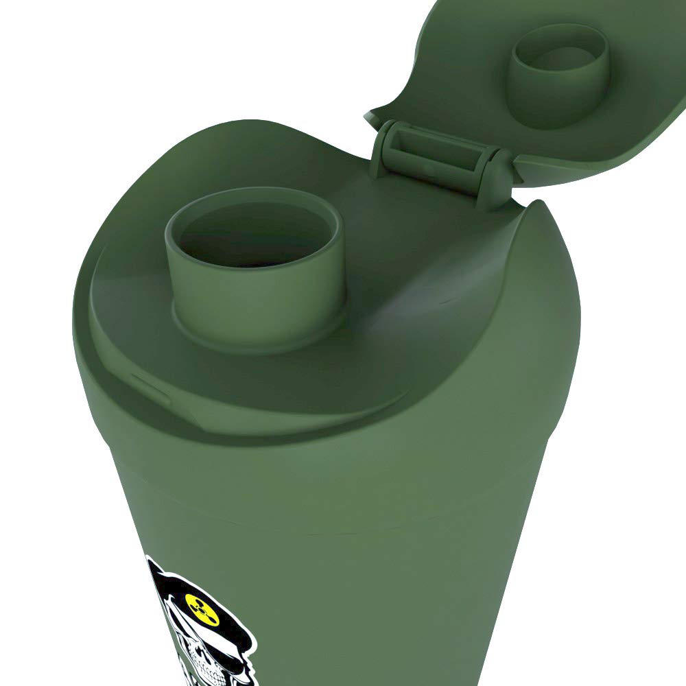 Battle Shakers Bomb | Military Themed Shaker Bottle | Leak-Proof Protein Cup with Storage Compartment | Mix Protein Powders & More | Durable & Dishwasher Safe | 20 Oz
