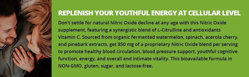 The20: Flow - Nitric Oxide Supplement - 60 Capsules - L-Citrulline from Organic Watermelon, Organic Spinach, and Organic Acerola Cherries - for Heart, Brain, and Overall Health - No Gluten
