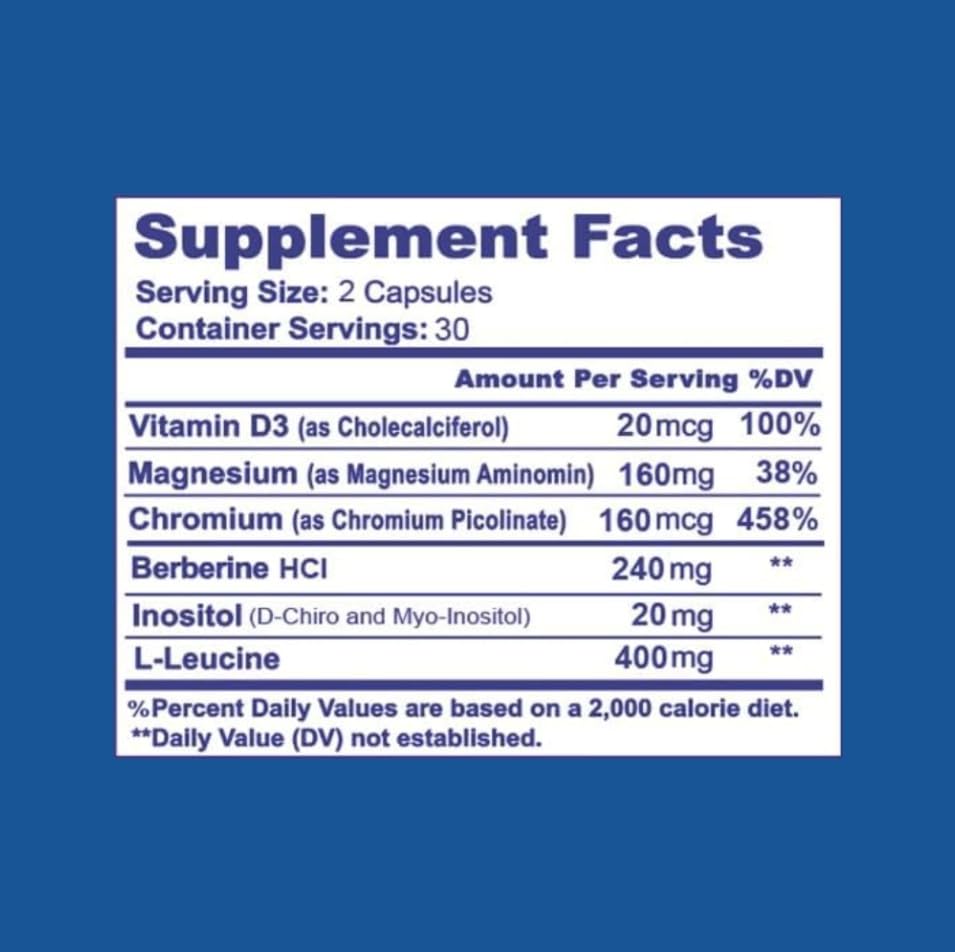 METFORMINA Natural - Weight Loss Aid and Metabolism Support - Dr Salomon (60 Capsules)