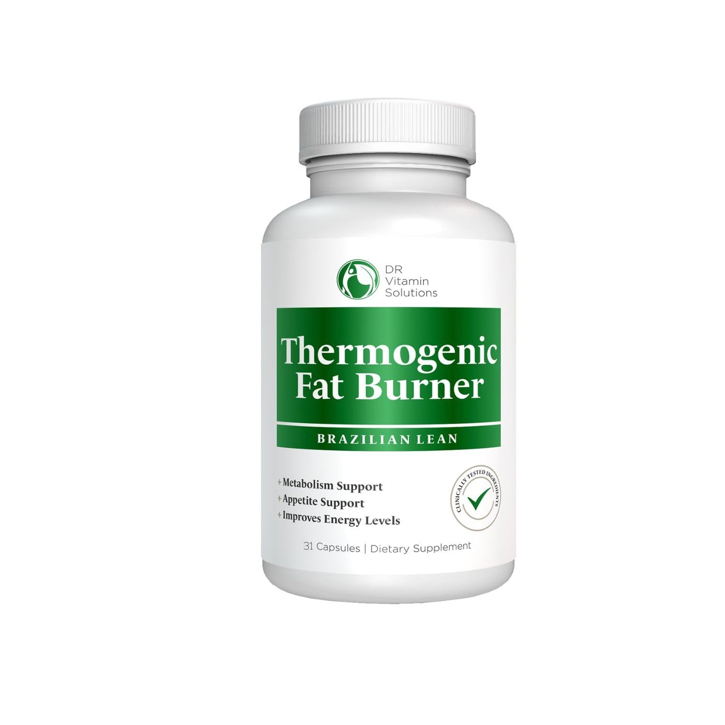 DR VITAMIN SOLUTIONS Thermogenic Fat Burner for Women and Men - Appetite Suppressant for Weight Loss, 31 Capsules