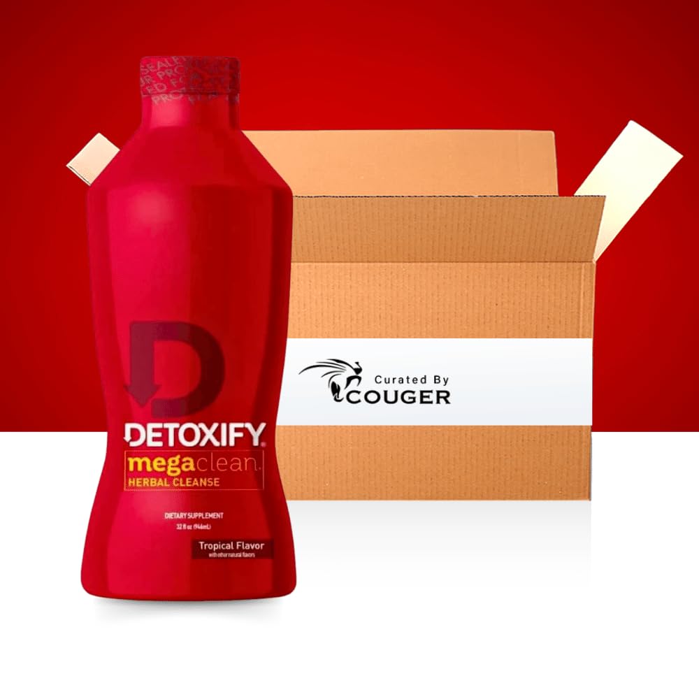 Couger Detox Premium Cleanse - Tropical Flavor - 32 oz - Herbal Detox Drink - with Couger Card Bundle