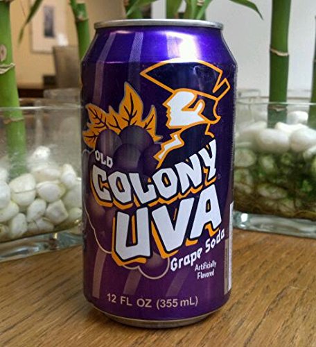 OLD COLONY UVA Puerto Ricos Favorite Grape Flavored Soda 12 oz cans 8 Pack