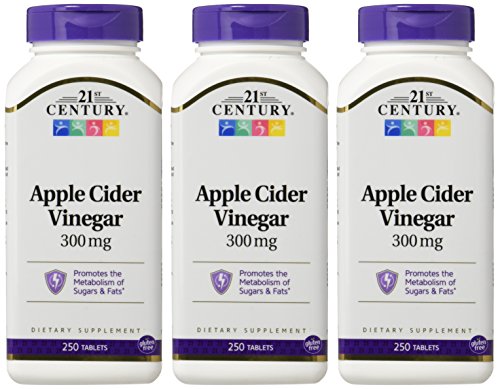 21st Century 300Mg Apple Cider Vinegar Tablets, 3 Count