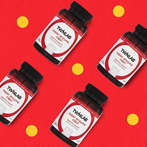 Twinlab Super Enzyme Caps - Constipation Supplement with Digestive Enzymes - 50 Capsules
