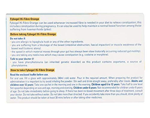 Fybogel Hi Fibre Sachets Orange Flavour 30