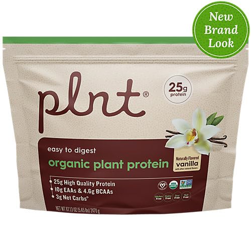 Organic Plant Protein Powder a" Vanilla a" 5.45 lbs./65 Servings