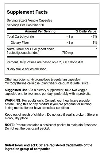 Swanson Nutraflora 375 Milligrams 60 Veg Capsules (2 Pack)