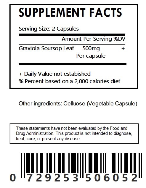 Graviola Soursop Capsules - 480