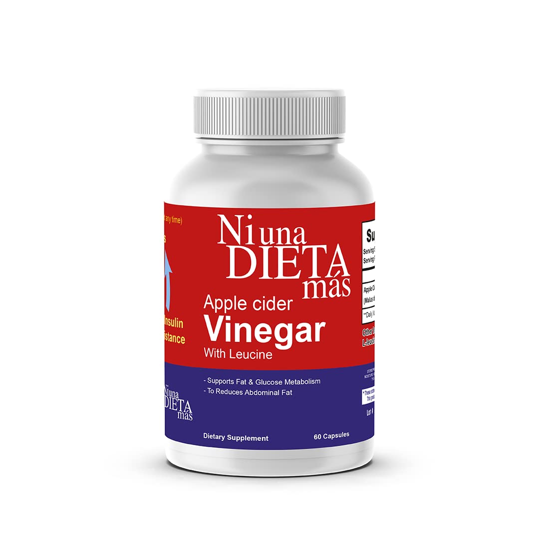Reduce Abdominal Fat - Apple Cider Vinegar Capsules - Best for Weight Loss - NI UNA DIETA MÁS