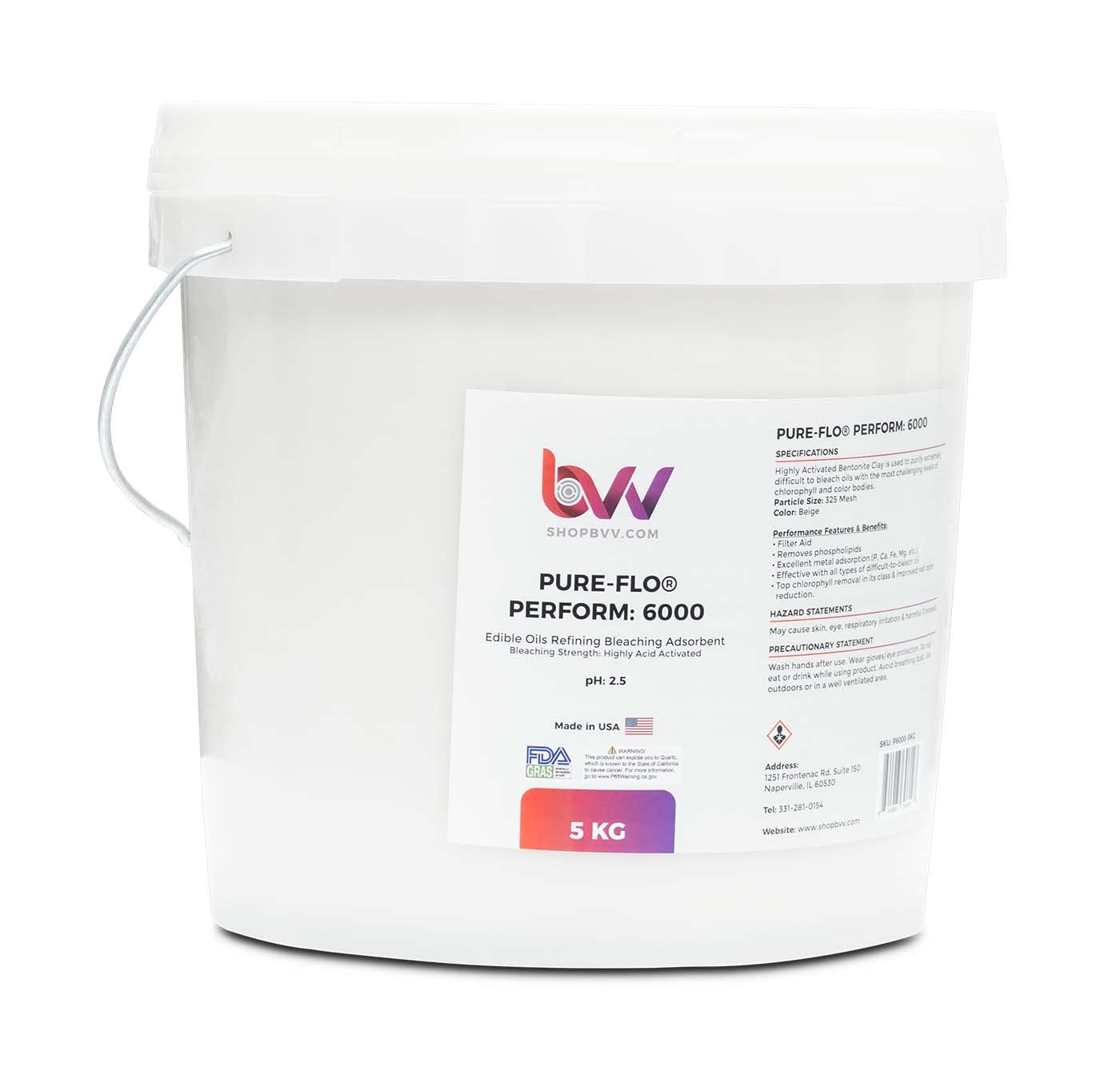 BVV Pure-Flo Perform 6000 Highly Activated Bleaching & Decolorizing Bentonite-1000G