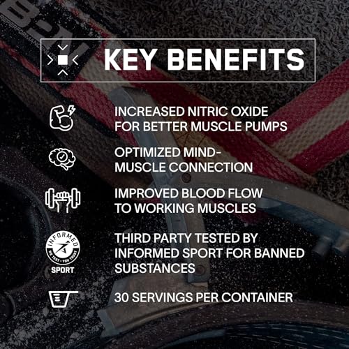 BARE PERFORMANCE NUTRITION, BPN EndoPump Pre-Workout Muscle Pump Enhancer w/L-Citrulline, Increased Blood Flow/Oxygen Transport to Muscles, 30 Servings, Pink Lemonade