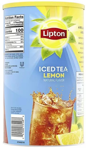 Lemon Sweetened Ice Tea Mix 898 oz with bonus CMC Products 2 in 1 tsp tbsp measuring spoon Lemon