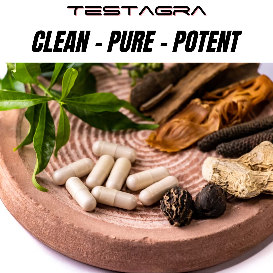 BioImmune TESTAGRA Testosterone Booster for Men. 10X Concentrated- 90 Capsules - Increase Lean Muscle Energy Drive Strength. Saw Palmetto, Tribulus, Tongkat Ali, Horny Goat Weed, Zinc