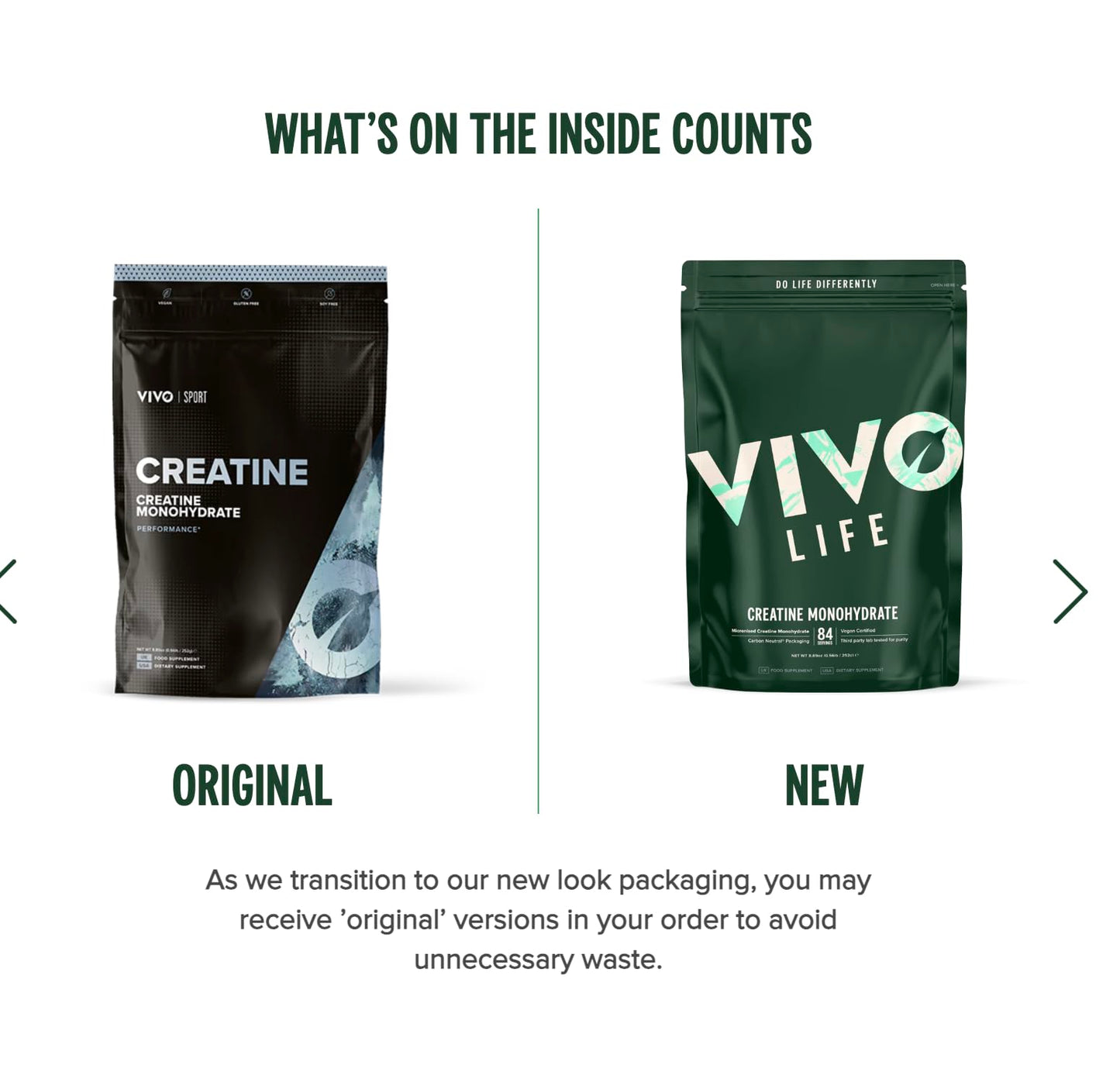 Vivo Life - Creatine Monohydrate Powder Micronised - Vegan, Unflavoured (8.8 oz, 84 Servings)