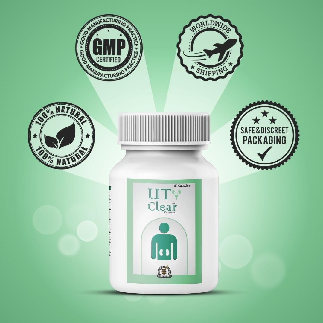 Ayurved Research Foundation UT Clear Capsule Best Product for Kidney Cleansing to Detoxify Kidneys 4 Packs of 50 Capsules